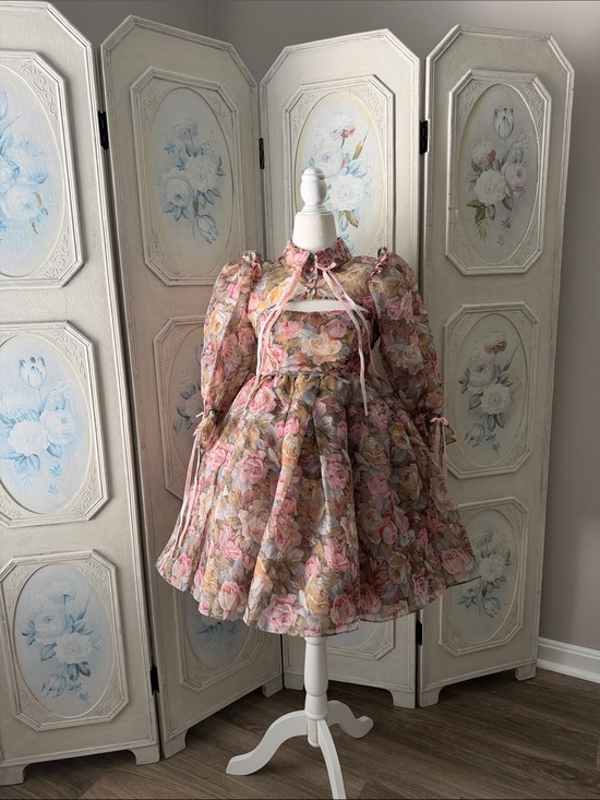 Selkie Dresses & Skirts - Selkie Jardin De Fleurs 2 piece Shrug Puff Mini Dress